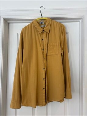Mustard Yellow Men's Button-Up Shirt